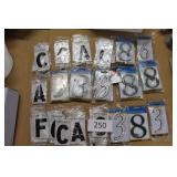 large lot asst address letters & numbers
