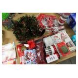 asst Christmas bows/ribbon/garland/gift