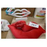 neon red lips/lips candle/lips throw pillow