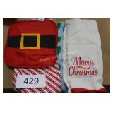 4pc Christmas dish towels & pot holder
