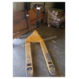 yellow pallet jack (broken wheel)-works