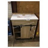 30ï¿½ brown farm style vanity w top