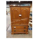 wooden double door 2 drawer armoire