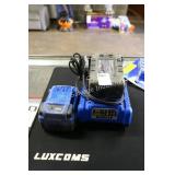 2 kobalt 24v 4.0ah (2)batt/ (1)chg - good