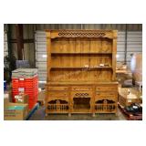 wooden bookshelf hutch