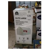 white gal steel post mount mail box