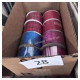 lot of 3ï¿½ thick Christmas design fabric ribbon