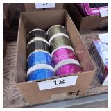 lot of 3ï¿½ thick Christmas design ribbon rolls