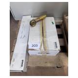 lot of brass kholer bath drain & towel hanger