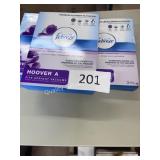 3 boxes of hoover - a febreeze upright vacuum