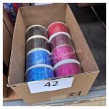 lot of 3ï¿½ thick Christmas design ribbon rolls