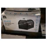 satin blk gal. steel post mount mailbox