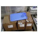 3 ctns blue trays & blue bowls/cups