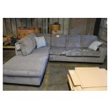 NEW-gray sectional couch