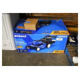kobalt 40v push mower (charger in office)