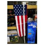 USA flag w pole