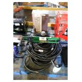 water hose and sprinkler