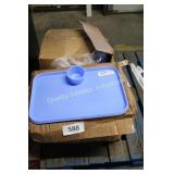 2 ctnc blue trays & blue cups/bowls