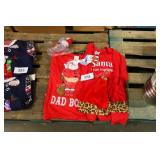 2 santa shirts and hats asst szs