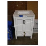 24" vanity w top (cracked top )