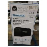 blk gal steel post mount mailbox