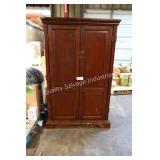 wooden 2 door cabinet (damaged)
