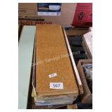 3 ctns of corkboard flooring sq ft unknown