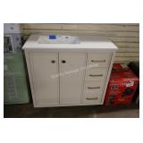 36" vanity w top (top cracked)