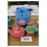 3ct asst plush toys