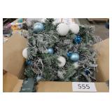 lighted flocked garland