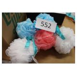 5ct asst color loofas