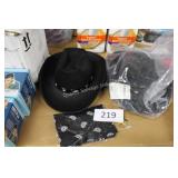 2ct cowboy hat, bandana, & sheriff badge set