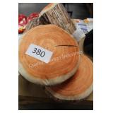 4ct log/stump plush throw pillows