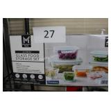 24pc glass food storage containers