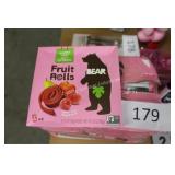 4-5ct bear fruit rolls apple-pear raspberry 12/25