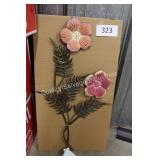 metal floral outdoor wall art
