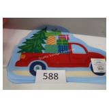 14ct Christmas red truck placemats