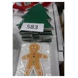15-10ct xmas tree plates & gingerbread man