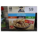 44ct quaker low sugar instant oatmeal asst