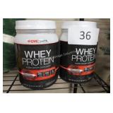 2ct whey protein powder chocolate flavor 6/25