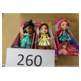 3ct mini disney princess jasmine/belle/ariel