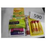 asst chapstick burts bees/carmex/chap ice