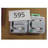 2ct 10ft lightening & type C charging cords