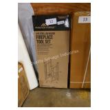 4pc steel log holder tool set