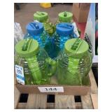 lot of big drinking water jugs