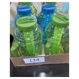 lot of big drinking water jugs