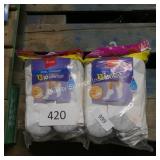 2-13ct hanes no show sz 8-12 socks