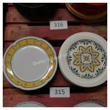 9 plates w asst designs