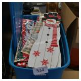 tote of christmas decor