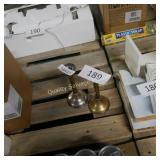 2 brass candle holders